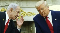 Trump and Netnayahu meet in the Oval Office in April.