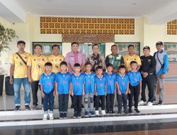 Bupati Pringsewu Lepas Kontingen SSB BMP Ikuti Kejurnas Sepakbola Usia 10 Tahun
