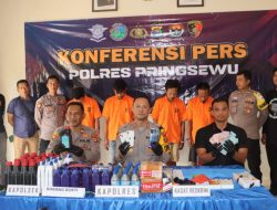 Polres Pringsewu Ungkap Dua Kasus Pencurian, Empat Pelaku Ditangkap