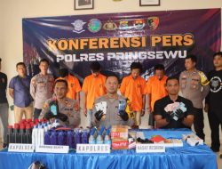 Polres Pringsewu Tangkap 13 Tersangka C3 Selama Operasi Sikat Krakatau 2025
