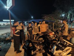 Polsek Gadingrejo Bubarkan Balap Liar di Jalan Lintas Barat Pringsewu